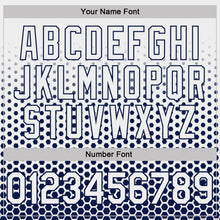 Загрузить изображение в средство просмотра галереи, Custom White-Navy Geometric Hexagonal Dot Gradient Performance T-Shirt
