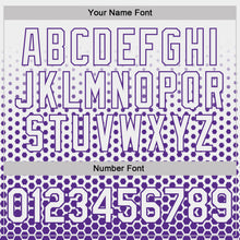 Загрузить изображение в средство просмотра галереи, Custom White-Purple Geometric Hexagonal Dot Gradient Performance T-Shirt
