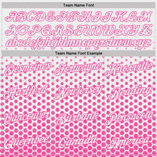 Загрузить изображение в средство просмотра галереи, Custom White-Pink Geometric Hexagonal Dot Gradient Performance T-Shirt
