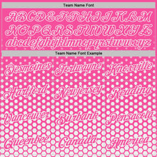 Laden Sie das Bild in den Galerie-Viewer, Custom Pink-White Geometric Hexagonal Dot Gradient Performance T-Shirt
