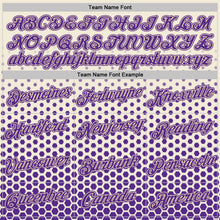 Загрузить изображение в средство просмотра галереи, Custom Cream-Purple Geometric Hexagonal Dot Gradient Performance T-Shirt
