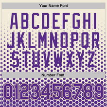 Загрузить изображение в средство просмотра галереи, Custom Cream-Purple Geometric Hexagonal Dot Gradient Performance T-Shirt
