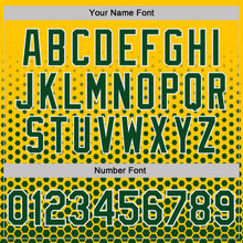 Load image into Gallery viewer, Custom Yellow Green-White Geometric Hexagonal Dot Gradient Performance T-Shirt
