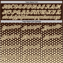 Load image into Gallery viewer, Custom Brown-Cream Geometric Hexagonal Dot Gradient Performance T-Shirt
