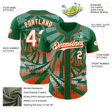 Laden Sie das Bild in den Galerie-Viewer, Custom Kelly Green White-Orange Lightning Gradient Dot Authentic Baseball Jersey
