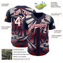 Charger l'image dans la galerie, Custom Navy Cream-Maroon Lightning Gradient Dot Authentic Baseball Jersey
