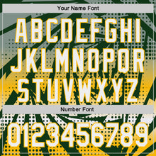 Laden Sie das Bild in den Galerie-Viewer, Custom Green White-Gold Lightning Gradient Dot Authentic Baseball Jersey
