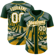 Laden Sie das Bild in den Galerie-Viewer, Custom Green White-Gold Lightning Gradient Dot Authentic Baseball Jersey
