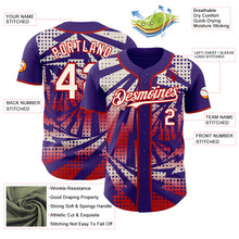 Load image into Gallery viewer, Custom Purple Cream-Red Lightning Gradient Dot Authentic Baseball Jersey
