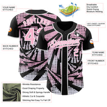 Laden Sie das Bild in den Galerie-Viewer, Custom Black Light Pink-White Lightning Gradient Dot Authentic Baseball Jersey

