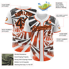 Laden Sie das Bild in den Galerie-Viewer, Custom White Black-Orange Lightning Gradient Dot Authentic Baseball Jersey
