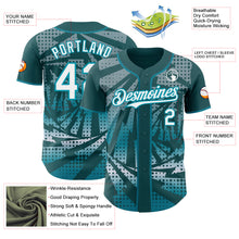 Laden Sie das Bild in den Galerie-Viewer, Custom Midnight Green White-Teal Lightning Gradient Dot Authentic Baseball Jersey
