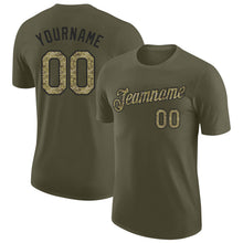 Загрузить изображение в средство просмотра галереи, Custom Olive Camo-Black Salute To Service Performance T-Shirt
