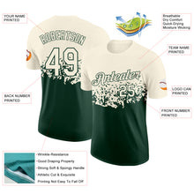 Load image into Gallery viewer, Custom Cream-Green Fade Geometric Splatter Fragmented Shards Performance T-Shirt
