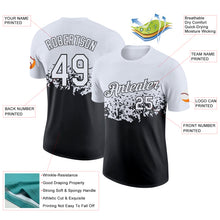 Charger l'image dans la galerie, Custom White-Black Fade Geometric Splatter Fragmented Shards Performance T-Shirt
