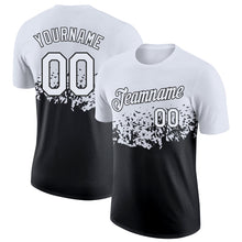 Charger l'image dans la galerie, Custom White-Black Fade Geometric Splatter Fragmented Shards Performance T-Shirt
