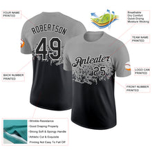 Load image into Gallery viewer, Custom Gray Black-White Fade Geometric Splatter Fragmented Shards Performance T-Shirt
