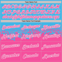 Load image into Gallery viewer, Custom Sky Blue Pink-White Fade Geometric Splatter Fragmented Shards Performance T-Shirt
