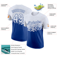 Charger l'image dans la galerie, Custom White-Royal Fade Geometric Splatter Fragmented Shards Performance T-Shirt
