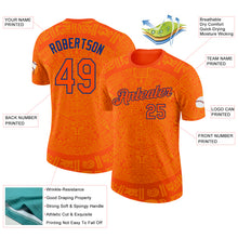 Load image into Gallery viewer, Custom Orange-Royal Tribal Ethnic Aztec Sun Stone 3D Pattern Performance T-Shirt

