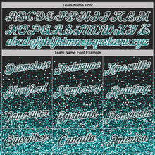 Load image into Gallery viewer, Custom Black Teal-White Colorful Sparkle Gradient Dots Performance T-Shirt
