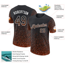Загрузить изображение в средство просмотра галереи, Custom Black Orange-White Colorful Sparkle Gradient Dots Performance T-Shirt
