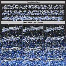 Load image into Gallery viewer, Custom Black Thunder Blue-White Colorful Sparkle Gradient Dots Performance T-Shirt
