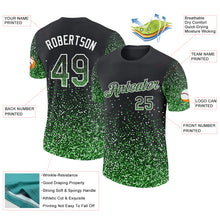 Load image into Gallery viewer, Custom Black Pea Green-White Colorful Sparkle Gradient Dots Performance T-Shirt
