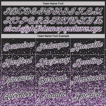 Load image into Gallery viewer, Custom Black Light Purple-White Colorful Sparkle Gradient Dots Performance T-Shirt
