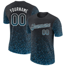 Загрузить изображение в средство просмотра галереи, Custom Black Sky Blue-White Colorful Sparkle Gradient Dots Performance T-Shirt
