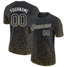 Load image into Gallery viewer, Custom Black Cream-White Colorful Sparkle Gradient Dots Performance T-Shirt

