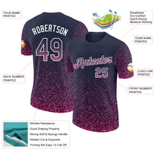 Загрузить изображение в средство просмотра галереи, Custom Navy Pink-White Colorful Sparkle Gradient Dots Performance T-Shirt
