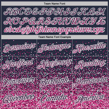 Загрузить изображение в средство просмотра галереи, Custom Navy Pink-White Colorful Sparkle Gradient Dots Performance T-Shirt

