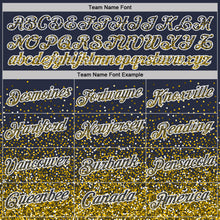 Загрузить изображение в средство просмотра галереи, Custom Navy Yellow-White Colorful Sparkle Gradient Dots Performance T-Shirt
