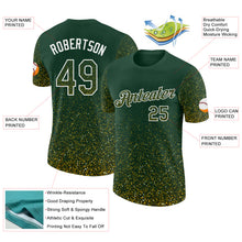 Загрузить изображение в средство просмотра галереи, Custom Green Yellow-White Colorful Sparkle Gradient Dots Performance T-Shirt
