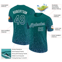 Load image into Gallery viewer, Custom Teal Light Blue-White Colorful Sparkle Gradient Dots Performance T-Shirt
