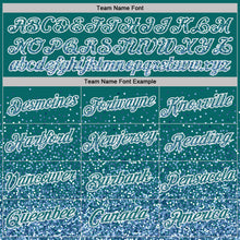 Load image into Gallery viewer, Custom Teal Light Blue-White Colorful Sparkle Gradient Dots Performance T-Shirt
