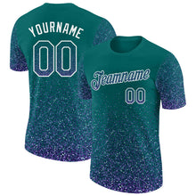 Загрузить изображение в средство просмотра галереи, Custom Teal Purple-White Colorful Sparkle Gradient Dots Performance T-Shirt
