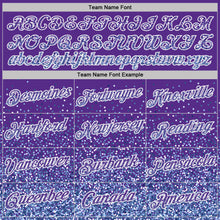 Load image into Gallery viewer, Custom Purple Light Blue-White Colorful Sparkle Gradient Dots Performance T-Shirt
