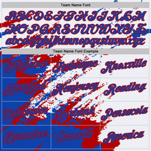 Load image into Gallery viewer, Custom White Thunder Blue-Red Brush Stroke Shatter Splatter Performance T-Shirt
