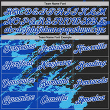 Load image into Gallery viewer, Custom Black Thunder Blue Sky Blue-White Brush Stroke Shatter Splatter Performance T-Shirt
