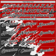 Load image into Gallery viewer, Custom Red Black-White Brush Stroke Shatter Splatter Performance T-Shirt
