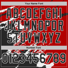 Load image into Gallery viewer, Custom Red Black-White Brush Stroke Shatter Splatter Performance T-Shirt
