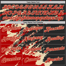 Загрузить изображение в средство просмотра галереи, Custom Black Red-Cream Brush Stroke Shatter Splatter Performance T-Shirt
