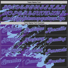 Load image into Gallery viewer, Custom Black Purple-Light Blue Brush Stroke Shatter Splatter Performance T-Shirt
