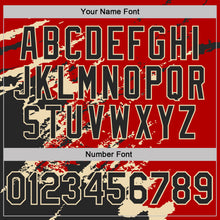 Load image into Gallery viewer, Custom Red Black-Cream Brush Stroke Shatter Splatter Performance T-Shirt
