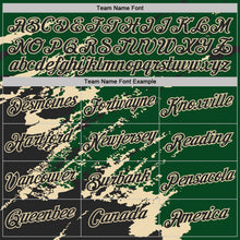 Load image into Gallery viewer, Custom Green Black-Cream Brush Stroke Shatter Splatter Performance T-Shirt
