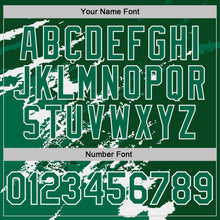 Load image into Gallery viewer, Custom Green Kelly Green-White Brush Stroke Shatter Splatter Performance T-Shirt
