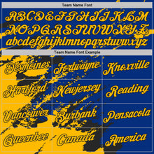 Load image into Gallery viewer, Custom Royal Gold-Black Brush Stroke Shatter Splatter Performance T-Shirt
