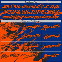Load image into Gallery viewer, Custom Royal Orange-Black Brush Stroke Shatter Splatter Performance T-Shirt
